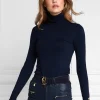 Buttoned Knit Roll Neck