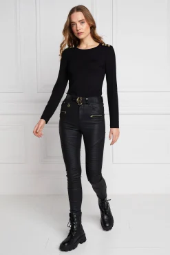 Coated Biker Jean
