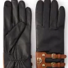 Contrast Leather Gloves