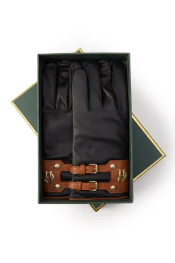 Contrast Leather Gloves