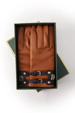 Contrast Leather Gloves