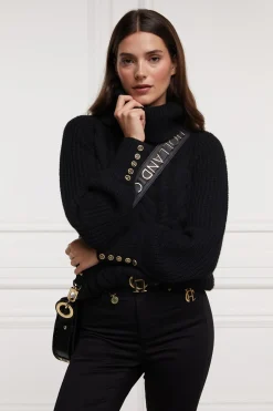 Corded Roll Neck Knit