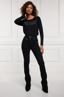 Diamante Long Sleeve Crew Neck Tee