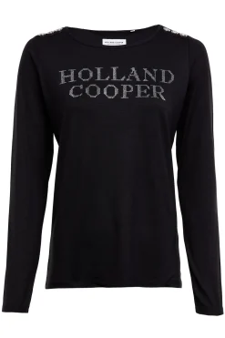 Diamante Long Sleeve Crew Neck Tee