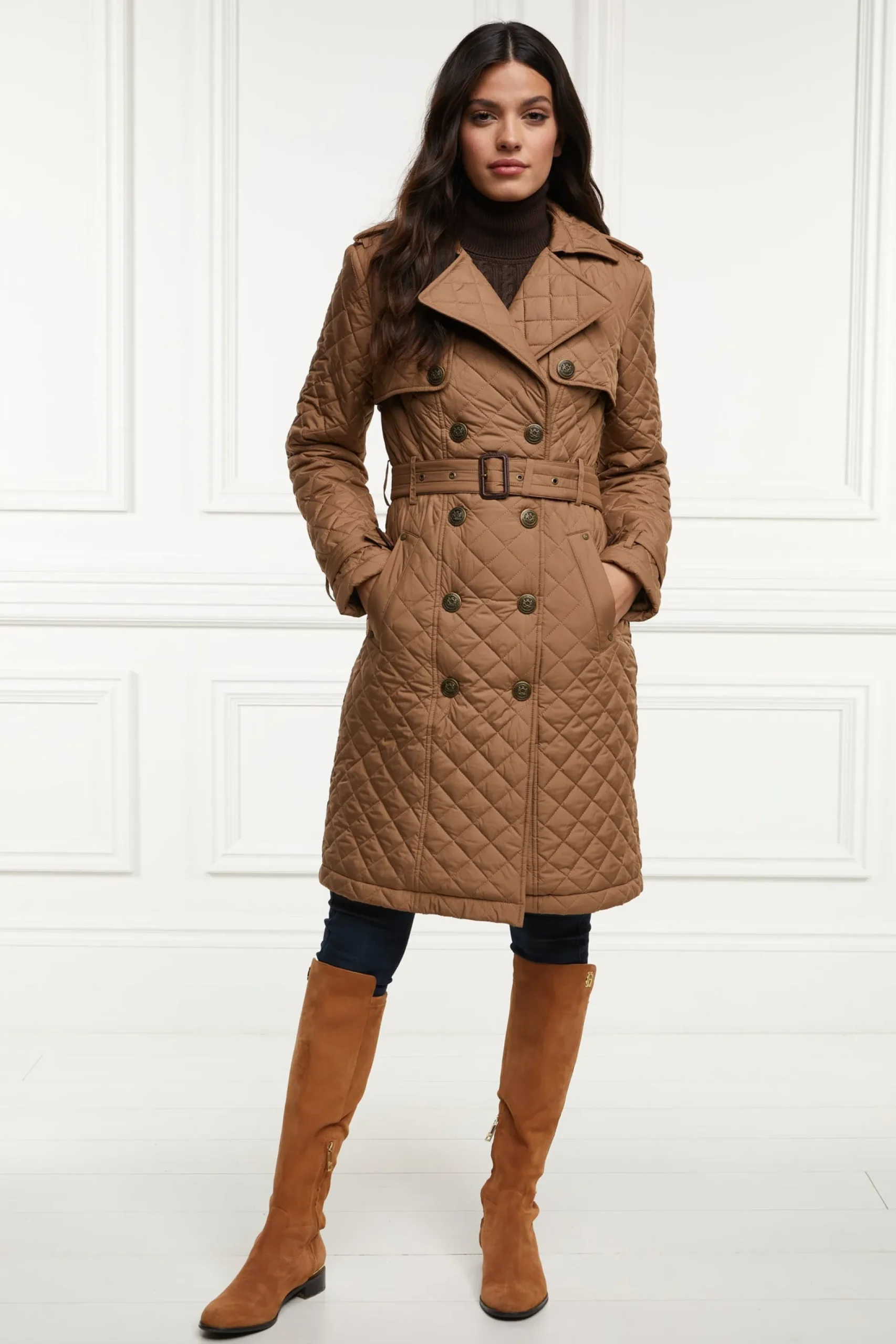 Grayson Quilted Trench Coat