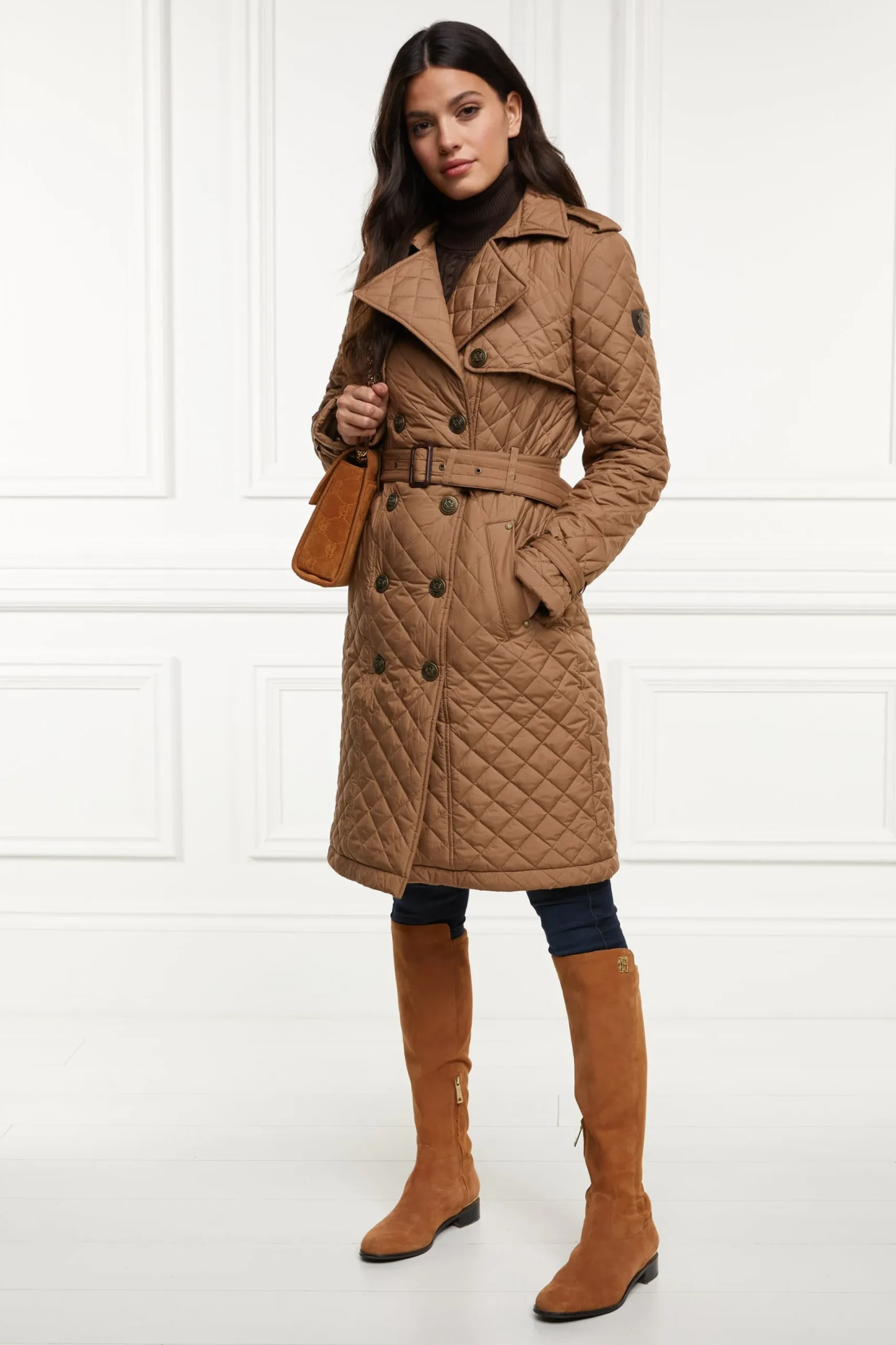 Grayson Quilted Trench Coat