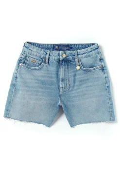 High Rise Denim Short