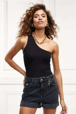 High Rise Denim Short