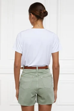 High Rise Denim Short