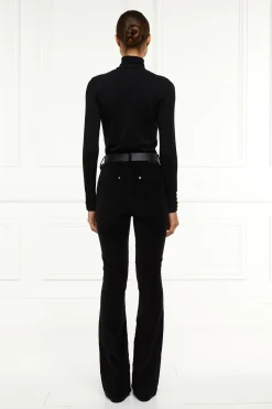 High Rise Velvet Flare