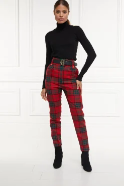 High Waisted Peg Trouser