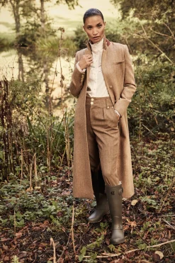 High Waisted Peg Trouser