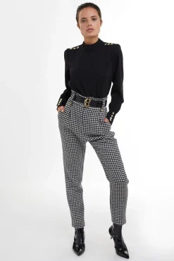 High Waisted Peg Trouser