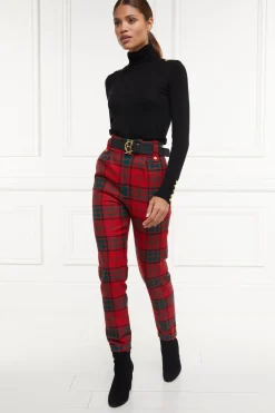 High Waisted Peg Trouser