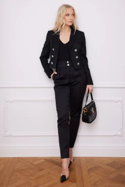 High Waisted Peg Trouser