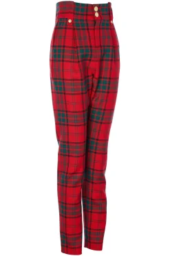 High Waisted Peg Trouser