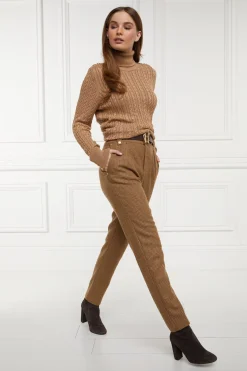 High Waisted Peg Trouser