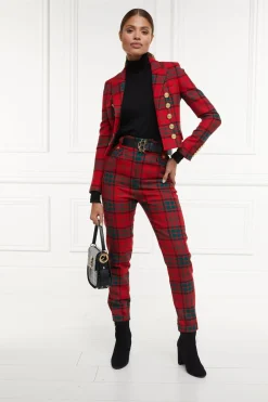 High Waisted Peg Trouser
