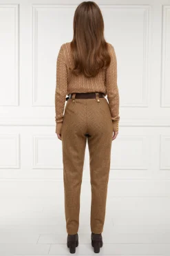 High Waisted Peg Trouser