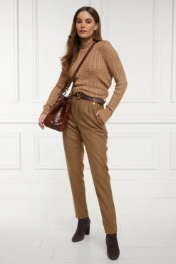 High Waisted Peg Trouser