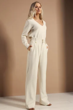 High Waisted Straight Trouser