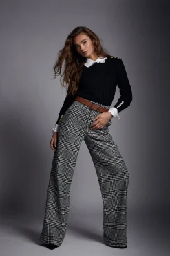 High Waisted Straight Trouser
