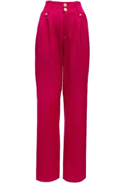 High Waisted Straight Trouser