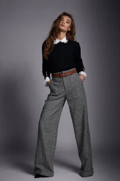 High Waisted Straight Trouser