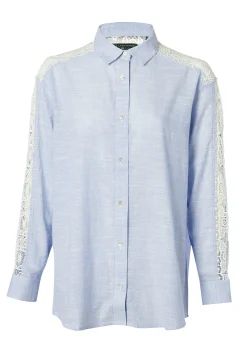 Oversized Cotton Lace Shirt
