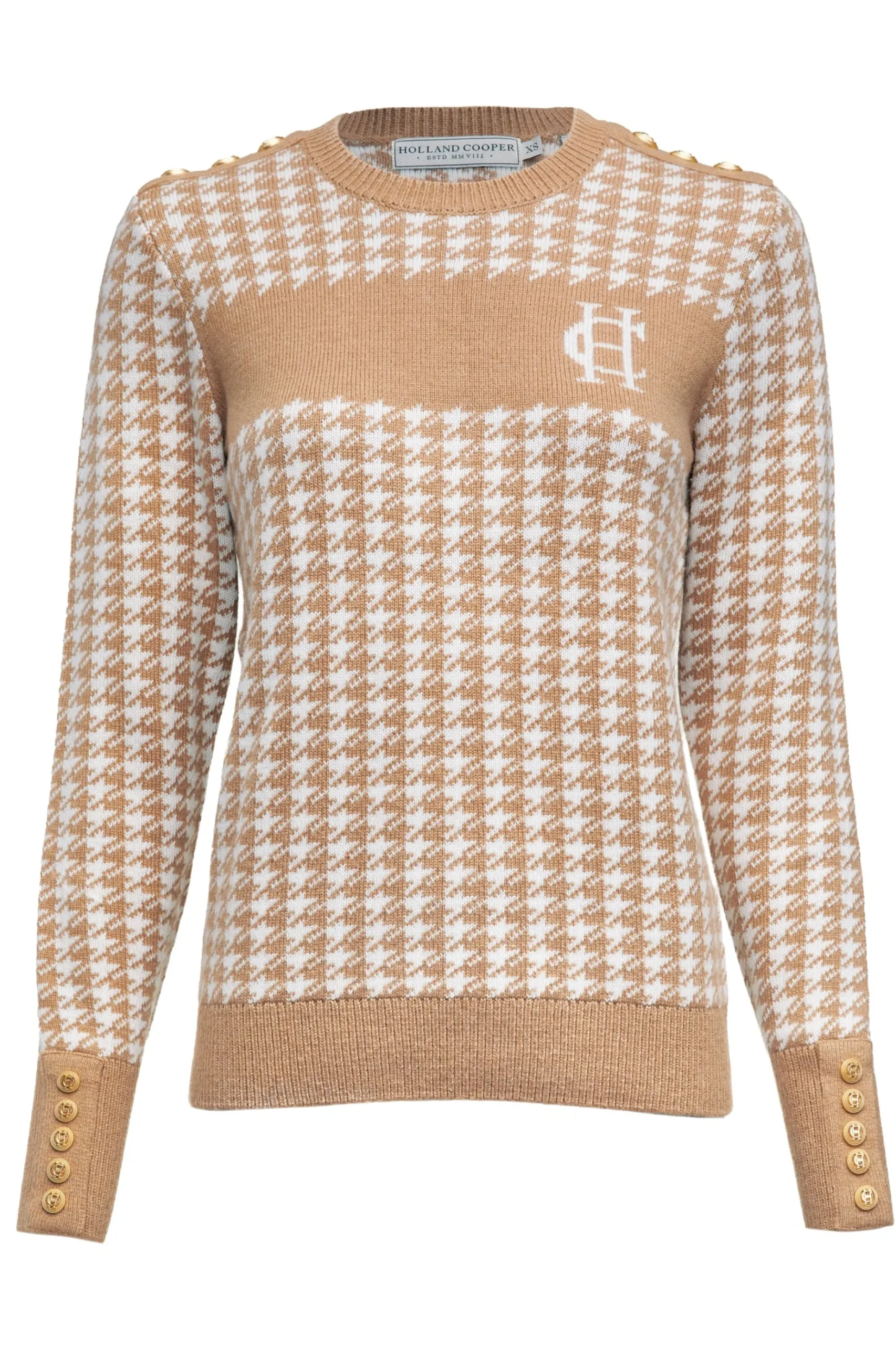 Panel Crew Neck Knit