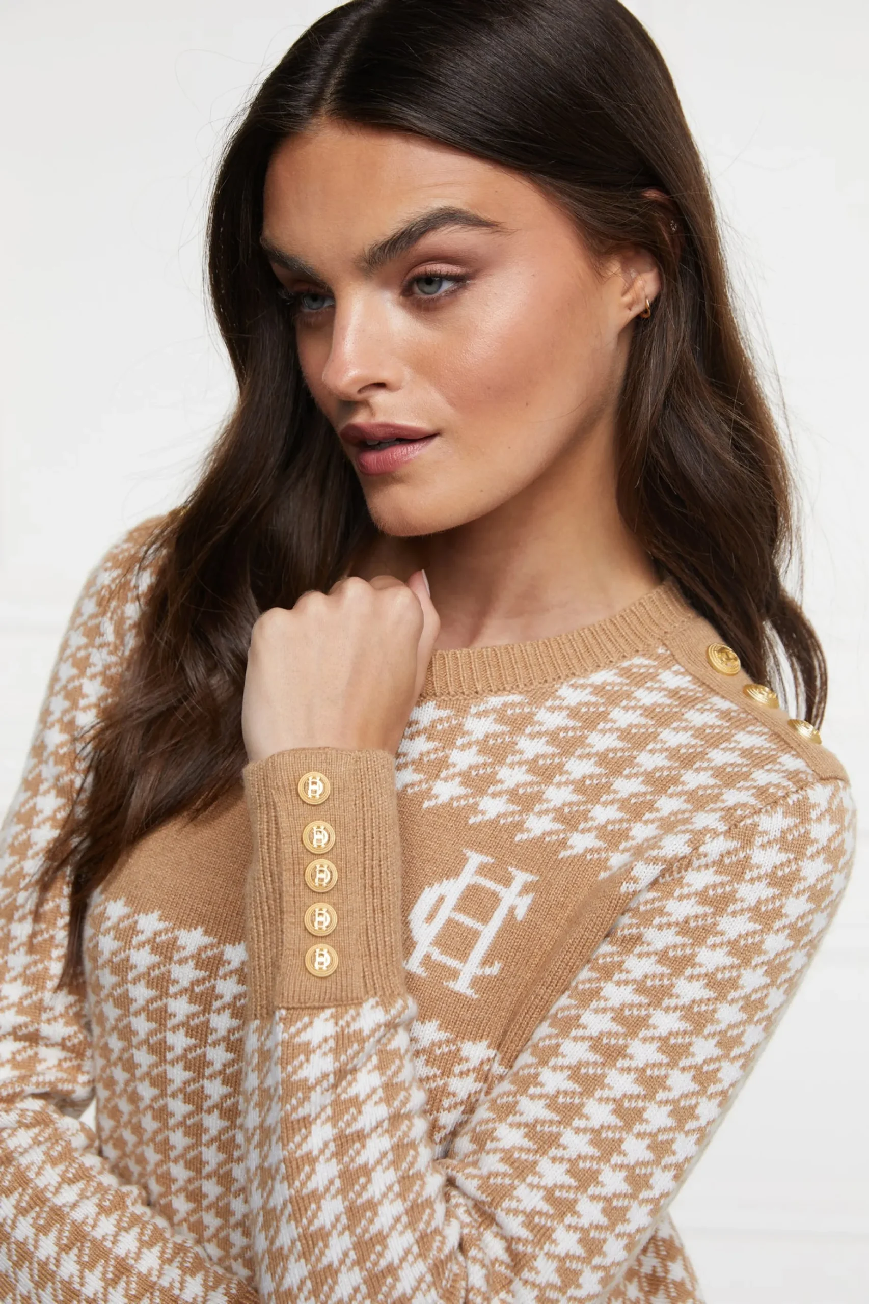 Panel Crew Neck Knit