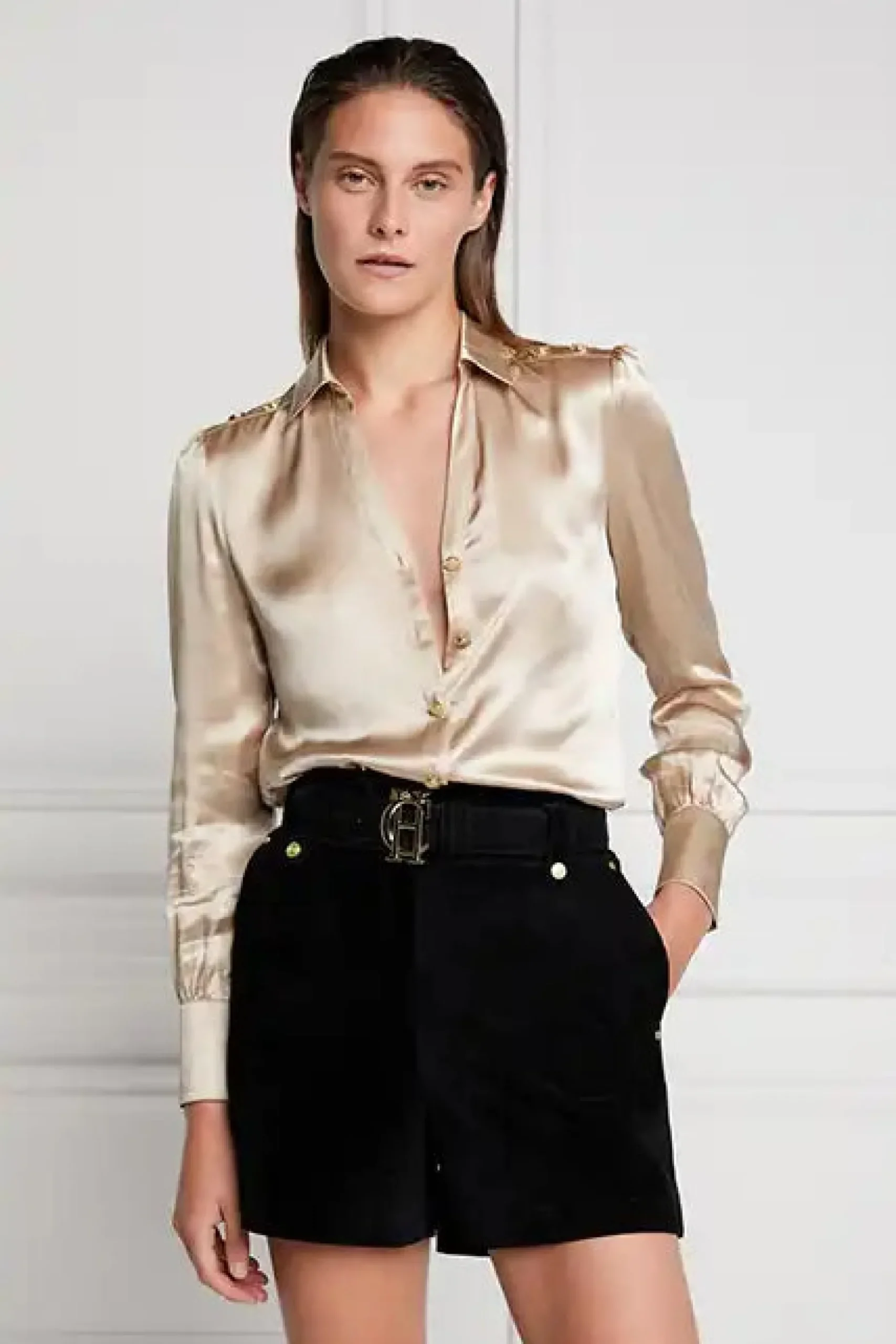 Silk V-Neck Blouse