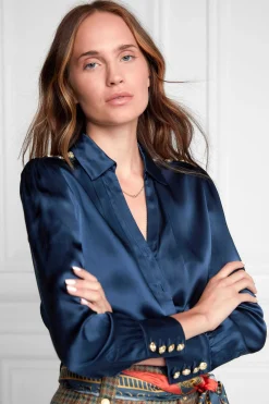 Silk V-Neck Blouse