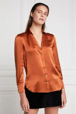 Silk V-Neck Blouse