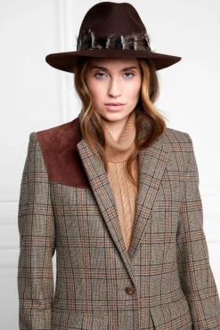 Trilby Hat Iridescent Feather Band