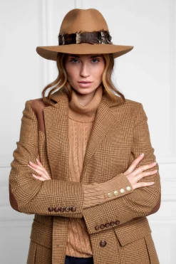 Trilby Hat Iridescent Feather Band