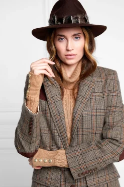 Trilby Hat Iridescent Feather Band