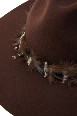 Trilby Hat Iridescent Feather Band